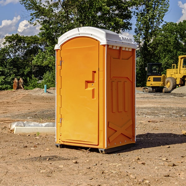 how often are the portable restrooms cleaned and serviced during a rental period in French Village MO